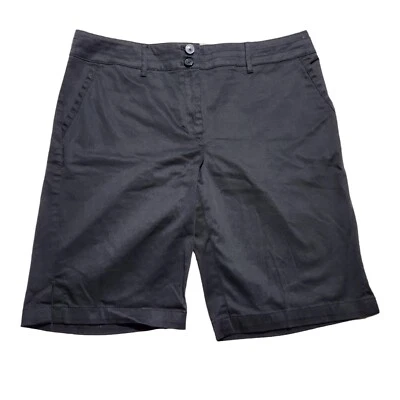 Covington Womens Stretch Straight Leg High Rise 12" Inseam Shorts Size 12 Black - Image 1 of 4
