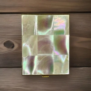 Rare Vintage Volupte Mother Of Pearl Picture Photograph Fold Out Travel Case - Picture 1 of 8