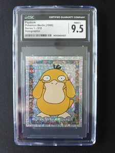 Pokemon Psyduck #S10 Merlin Sticker Series 1 Topps Holo - CGC 9.5 - Picture 1 of 2