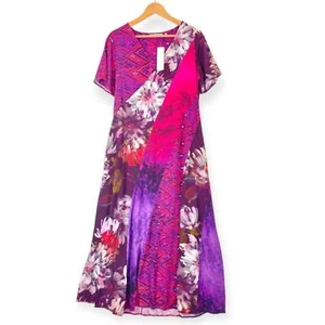 Soft Surroundings Maxi Dress Rosario Raspberry Pink Purple Oversized XS - Picture 1 of 12