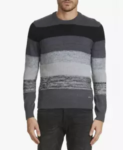Diesel sweater mens M grey stripes Flawless Italian Yarn - Picture 1 of 6