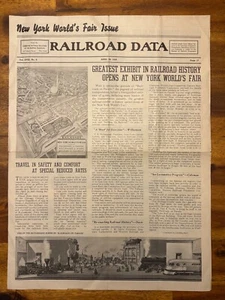Railroad Data April 1939 New York World’s Fair Issue Vol XVIII No. 9 Züge - Bild 1 von 2
