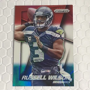 Russell Wilson 2014 Panini Prizm Red White Blue Seahawks Steelers - Picture 1 of 3