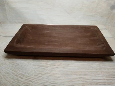 "Zójadora de tazón de masa de madera tallada de 15,75"" L centro de mesa bandeja granja primitiva" Foto 1 de 4