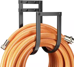 Garden Hose Holder Wall Mount - Metal Water Hose Hanger for Outside - Picture 1 of 12