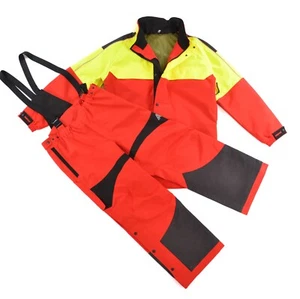 Tempex Waterproof Red Coverall Suit Pants Jacket WorkWear Mens sz EUR 52 / US L - Picture 1 of 24