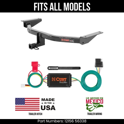 For 16-23 Mazda CX-9 Trailer Hitch +4Way Wiring Harness Kit Fits All Models Curt - Image 1 of 4