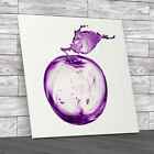 Apple Made Of Water Square Purple Canvas Print Large Picture Wall Art