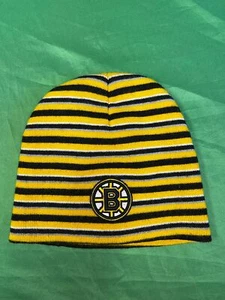 NHL Boston Bruins Striped Beanie Hat OSFM - Picture 1 of 4