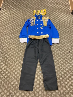 Niños nuevo sin etiquetas King/Pri, negro. Disfraz dorado con cinturón y corona talla grande Foto 1 de 2