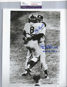 The Perfect Game Larsen & Berra Autographed 8x10 Photo NY Yankees Baseball JSA
