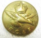 Antique WWII Brass Uniform Button Royal Canadian Air Force United Carr Sleeve