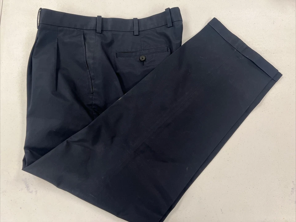 Pantalones para hombre John W. Nordstrom azul marino algodón caqui 38X31 $118 Foto 1 de 4