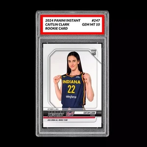 Graded 10 Caitlin Clark All Rookie Team 2024 Panini Instant #247 WNBA RC Card - Bild 1 von 3