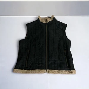 Tsunami Women's Quilted Zip Up Fleece Lined Jacket Vest Medium Cozy - Picture 1 of 16