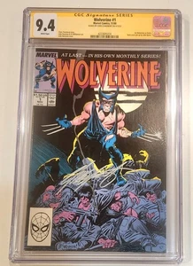 WOLVERINE #1 CGC 9.4 SS -1988 SIGNED BY CHRIS CLAREMONT MARVEL 1ST PATCH White p - Picture 1 of 2