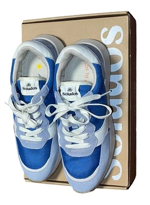 SOLUDOS PARADISO RETRO SNEAKERS COLOR BLUE WOMEN’S LACE-UP ROUND TOE SIZE US 8 * - Image 1 of 4
