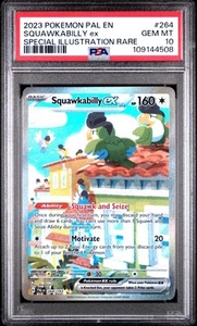 Pokemon TCG Squawkabilly ex 264/193 PAL Illustrazione Speciale Carta Rara - PSA 10 - Foto 1 di 2