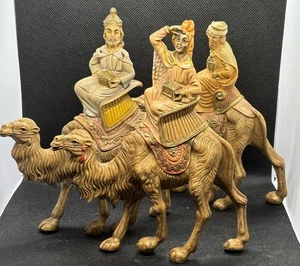Belén Fontanini de colección Reyes Magos en camellos 3 Reyes Magos 6,5" marcado ITALIA - Imagen 1 de 12