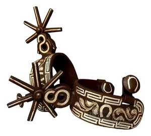 Mexican CHARRO SPURS ESPUELAS CHARRAS CHARRERIA CHARRO HORSE Boot Gear Mexico - Picture 1 of 2