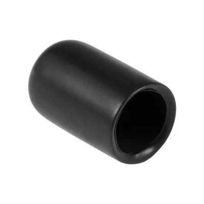 METALLIXITY 20pack 10mm Round Black Vinyl End Cap Screw Thread Protector Rubber Caps
