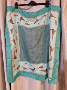 Laura Borghese Vintage 1980s Pheasant Head Or Neck Scarf - Picture 1 of 5