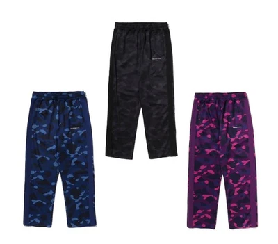 A BATHING APE Men's COLOR CAMO METAL LOGO RELAXED FIT TRACK SWEAT PANTS - Image 1 of 4