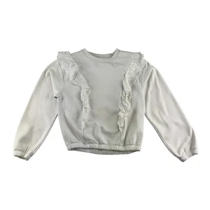 Lindex sweater 11-12 years white crewneck with lace detailing - Picture 1 of 10