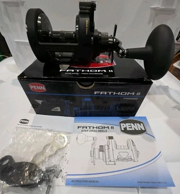 Penn Fathom II Star Drag Baitcaster R/H FTHll30SDP relación 4,8:1 Foto 1 de 4