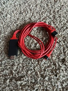 1080P HDMI Cable Cord Phone to TV HDTV AV Adapter Universal For iPhone iPad - Picture 1 of 4