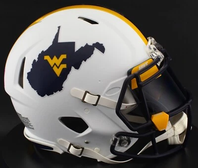WEST VIRGINIA MOUNTAINEERS WVU Riddell Speed Full Size AUTHENTIC Football Helmet - Image 1 of 4