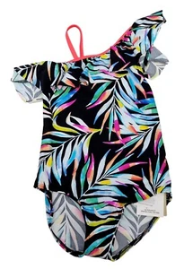 MARKS & SPENCER Niños Niñas Traje de Natación Sol Inteligente UPF50+ Disfraz Hoja Tropical - Imagen 1 de 6
