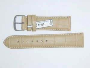 "Reloj de cuero de vaca genuino FLUCO (Alemania) correa de correa 22 mm beige ""Imola"" - Imagen 1 de 3