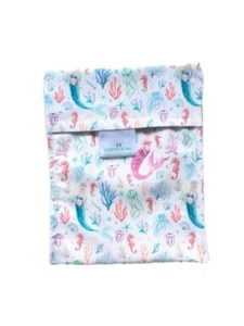 Handgefertigte wiederverwendbare umweltfreundliche Sandwich Verpackung/Tasche mit Meerjungfrauen - Bild 1 von 6