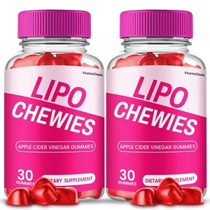Lipo Chewies ACV Gummies, Max Strength Formula, LipoChewies Keto (2 Pack) - Picture 1 of 6