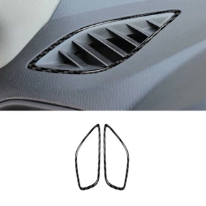 Carbon Fiber Dashboard Defogging Vent Outlet Cover Trim For Mazda CX-5 2013-2015 - Picture 1 of 17