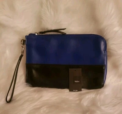 Bolso sin asas Mossimo Colbalt y negro con correa para muñeca.  Foto 1 de 4