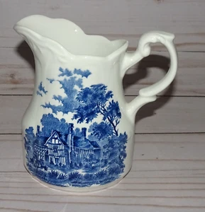 J&G.MEAKIN Romantic England Blue Creamer Pitcher Made in England - Picture 1 of 18