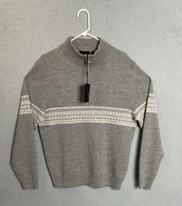 Bobby Jones 1930 1/4 Zip Wool Sweater Mens Medium Heather Gray - Picture 1 of 19