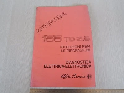 ANTEPRIMA MANUALE ORIGINALE 1992 ALFA ROMEO 155 TD 2.5 DIAGNOSI ELETTRONICA - Immagine 1 di 4