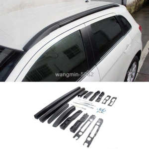 Black Side Bars Rails Roof Rack Kit For Mitsubishi Outlander Sport RVR 2010-2020 - Picture 1 of 6