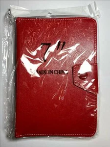Red Android Multi Angle Folder Carry Case for 7" SAMSUNG GALAXY TAB 4 SM-T235 - Picture 1 of 10