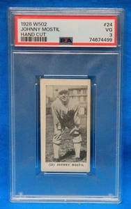 1928 W502 HAND CUT # 24 Johnny Mostil PSA 3 VG # 74674499 CHICAGO WHITE SOX !!! - Picture 1 of 2