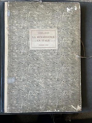 Guido Biagi LA RENAISSANCE EN ITALIE Large 1913 Book w/ Architectural Photos - Image 1 of 4