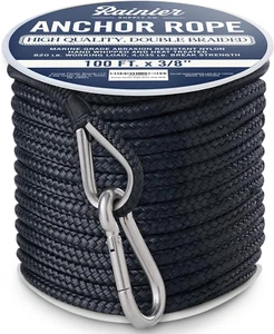 Rainiersupplyco Boat Anchor Rope - Double Braided Marine Rope Anchor Line - 100/ - Picture 1 of 7