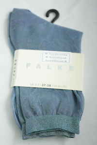 Falke ~ METALLIC SHIMMER ~ semi opaque socks BNWT blue UK 4/5 