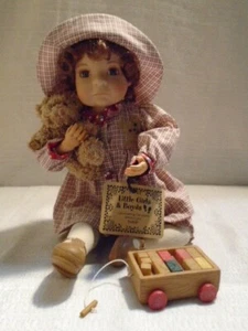 2003 Boyds Bear Little Girls & Boyds Darcie Blueprint Building Dreams Doll 4714 - Picture 1 of 7
