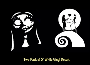 Sally 2 Pack Nightmare Before Christmas Vinyl Decals - Jack Skellington Love - Picture 1 of 2