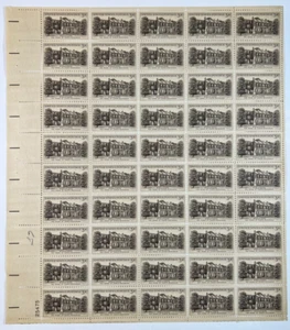 Scott 1081 - 1956 Wheatland - James Buchanan Full Sheet of 50 US 3¢ Stamps MHN - Picture 1 of 2