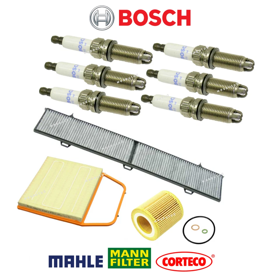Kit de puesta a punto de filtro de cabina de aire acondicionado de bujía y aceite de aire 9 piezas OEM para BMW 135i 335i es xi Foto 1 de 1